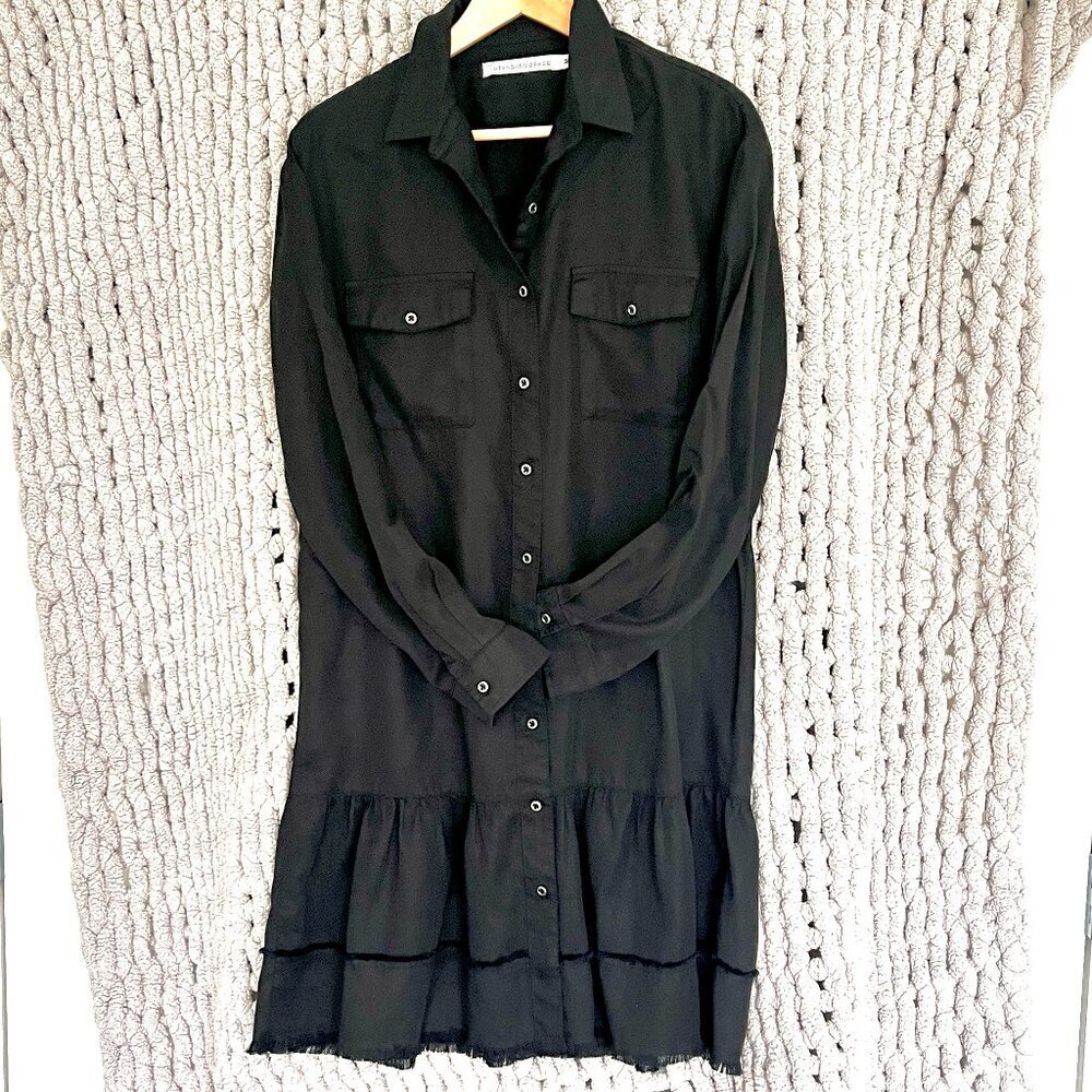 Standard Grace Black Button-Down Dress Size M